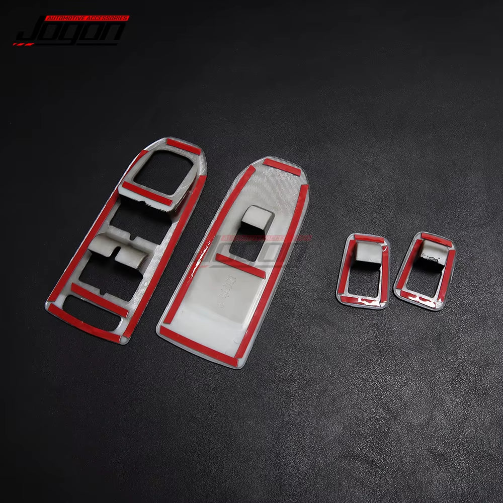 For Volkswagen for VW Golf 8 GTI R GTE GTD MK8 2020-2021Carbon Look Car Side Door Armrest Window Lift Switch Button Cover Trim