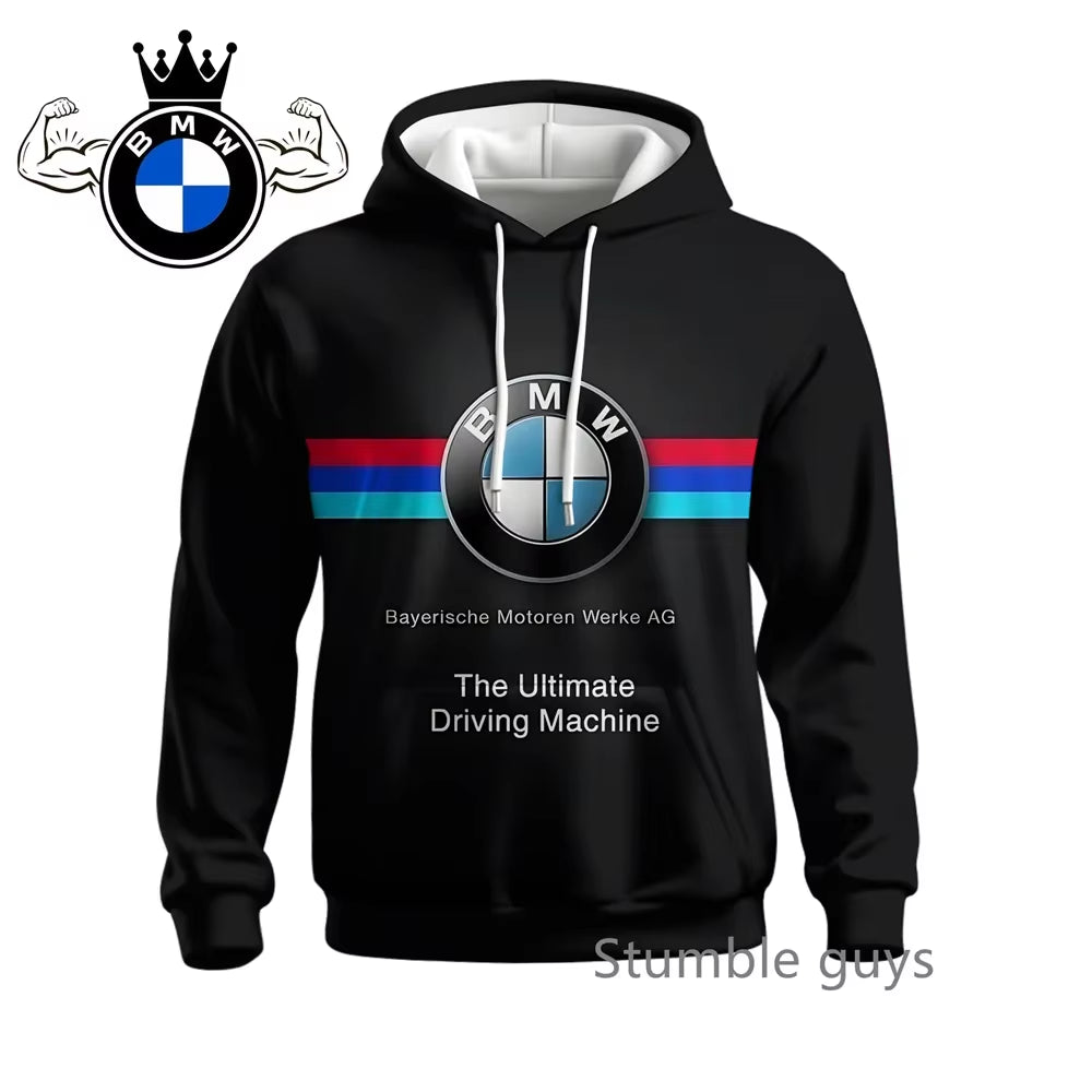 Men'S Autumn Long Sleeve Hoodie Sweatshirt Jacket Coat Fashion Sports Motorcycle Racing M Power Car Brand Modern