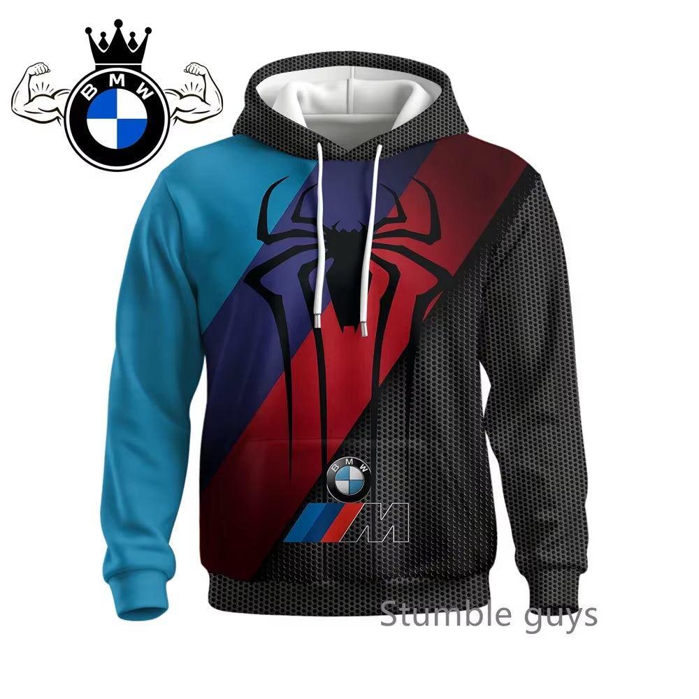 Men'S Autumn Long Sleeve Hoodie Sweatshirt Jacket Coat Fashion Sports Motorcycle Racing M Power Car Brand Modern