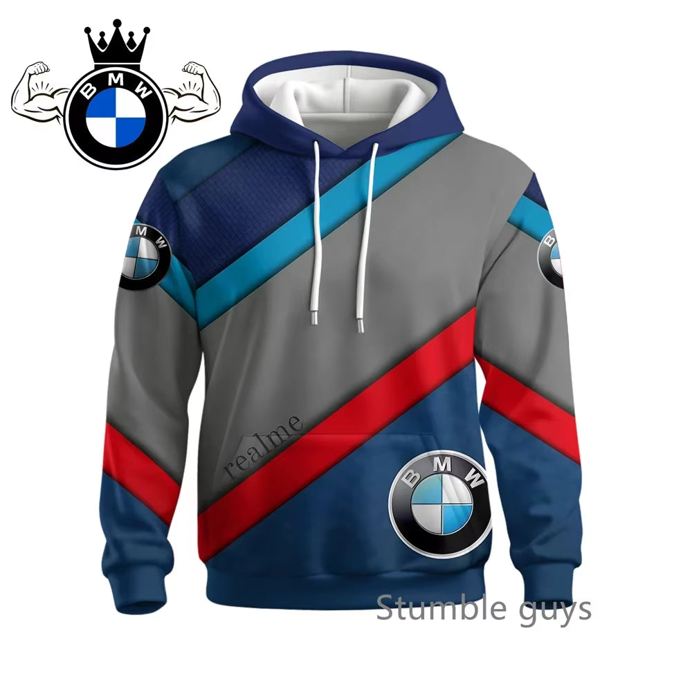 Men'S Autumn Long Sleeve Hoodie Sweatshirt Jacket Coat Fashion Sports Motorcycle Racing M Power Car Brand Modern