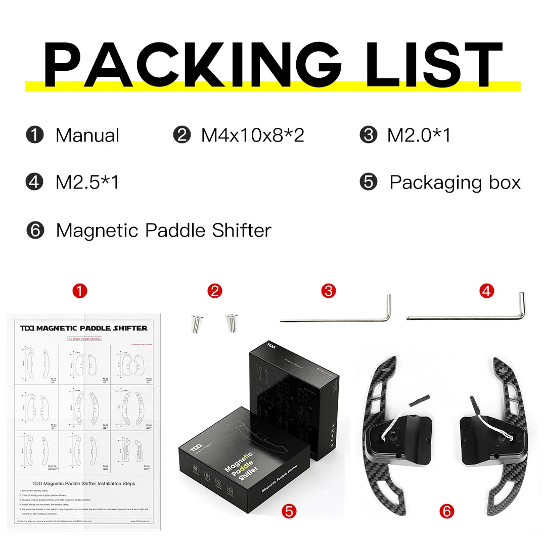 Carbon Fiber Steering Wheel Magnetic Paddle Shifter for Volkswagen Golf 8 MK8 CC GTI R Car Modified Interior