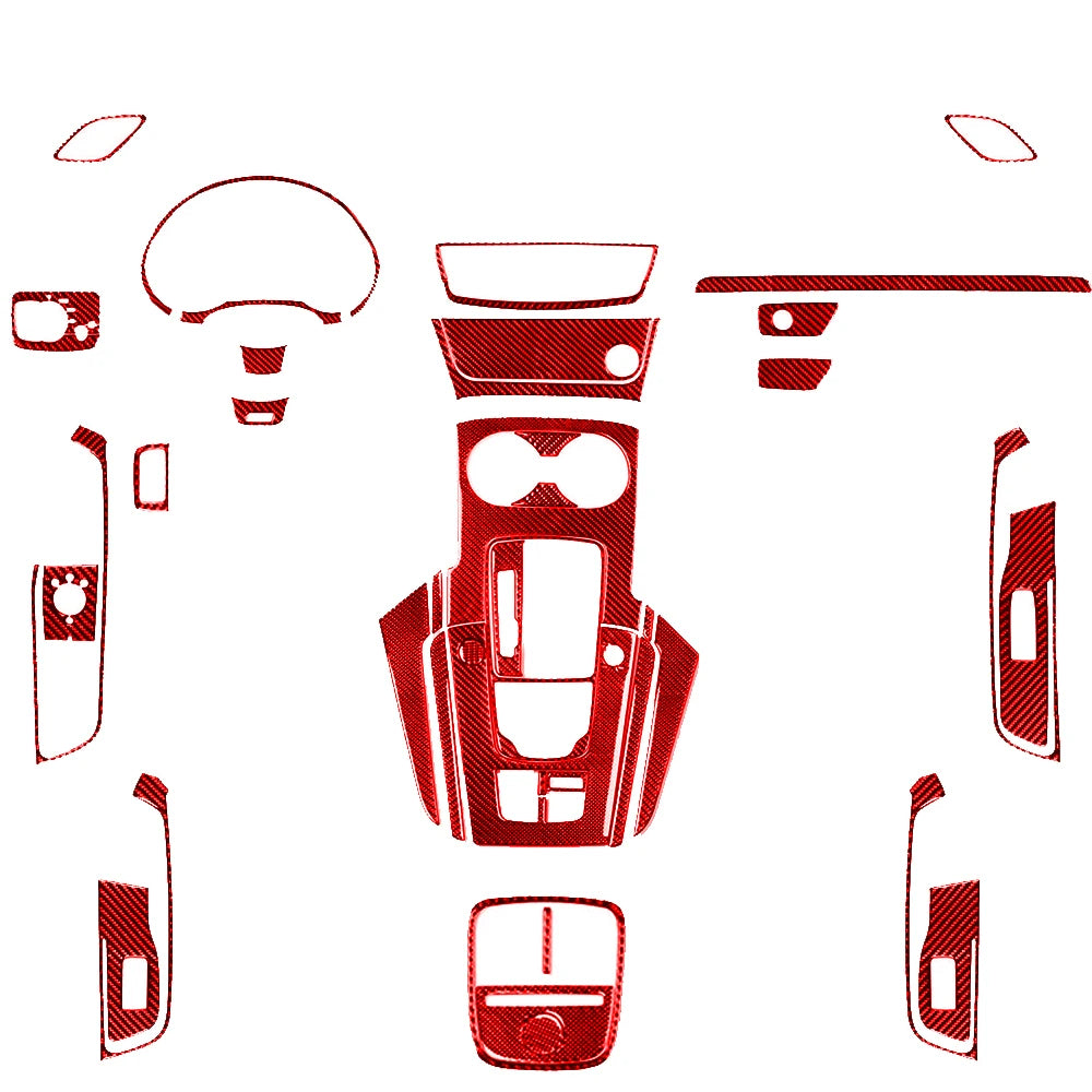 For Audi A3 S3 RS3 8V 2013-2019 Accessories Carbon Fiber Center Console Dashboard Air Vent Panel Trim Set Car Interior Sticker