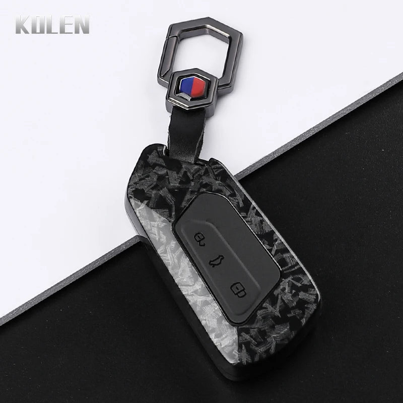 ABS Carbon Fiber Style Car Key Case Cover for VW Volkswagen Golf 8 MK8 GTI GTD R ID3 ID4 Cupra Skoda Octavia A8 Seat Leon MK4