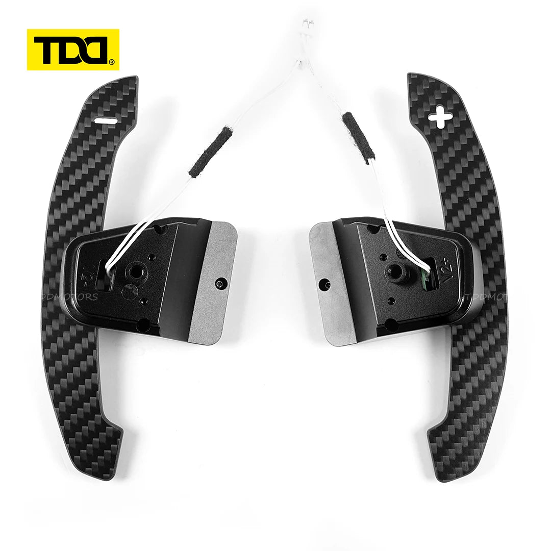 Carbon Fiber Steering Wheel Magnetic Paddle Shifter for Volkswagen Golf 8 MK8 CC GTI R Car Modified Interior