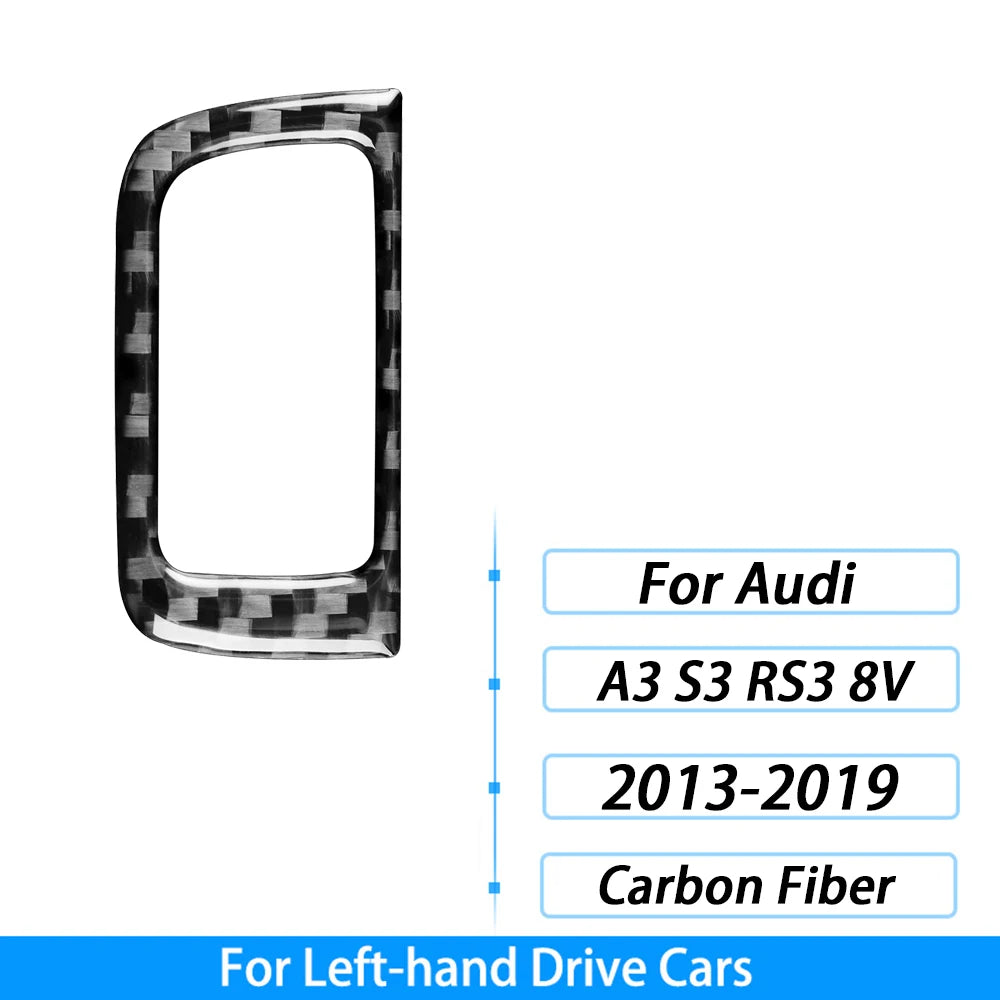 For Audi A3 S3 RS3 8V 2013-2019 Accessories Carbon Fiber Center Console Dashboard Air Vent Panel Trim Set Car Interior Sticker