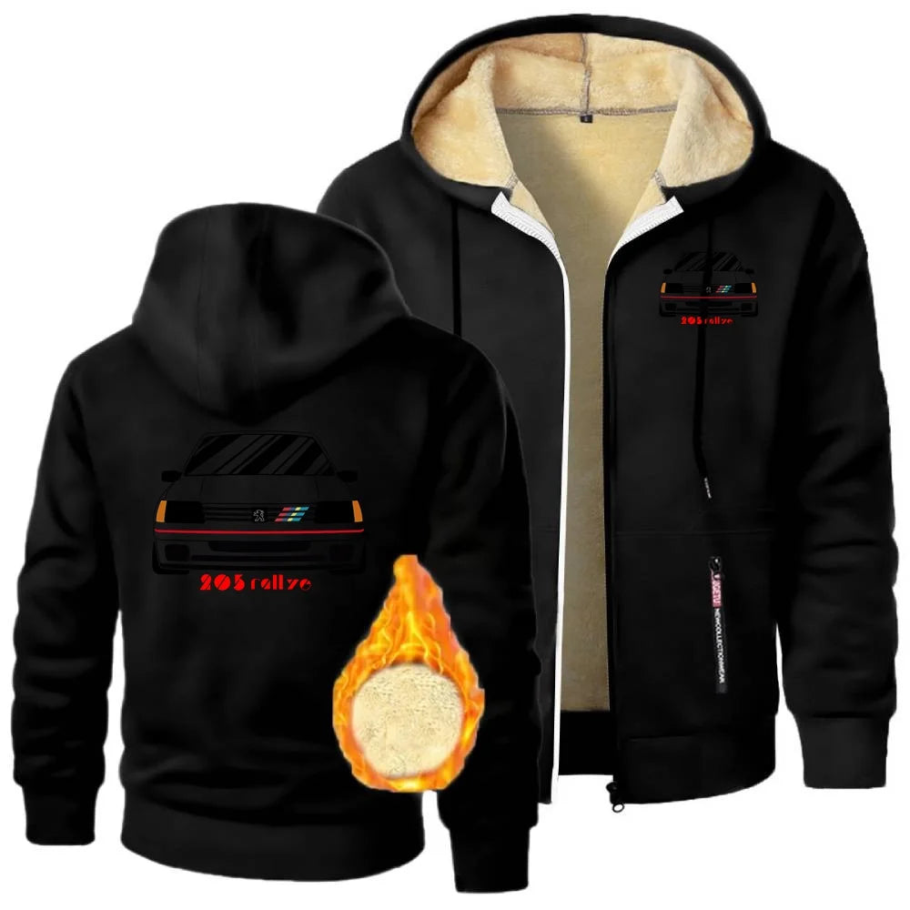 Wrc 205 Gti Car Rallye Racing Sportwear Lambswool Sweatshirt Men Women Hoodies Coats Winter Thick Jacket Adventure Youth Outwear