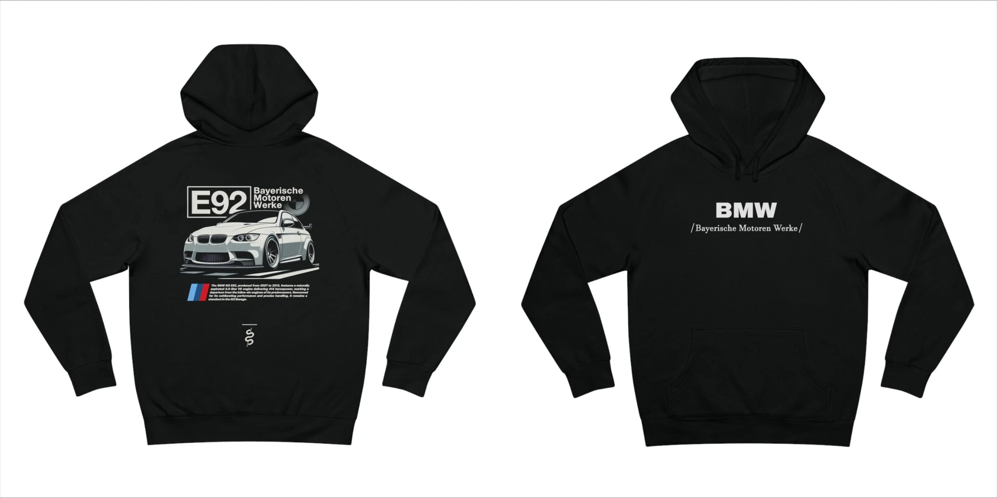 M3 E92 Hoodie Car Enthusiast Gift Hoodie Autumn and Winter Versatile Trend Loose Men'S and Women'S Same Top