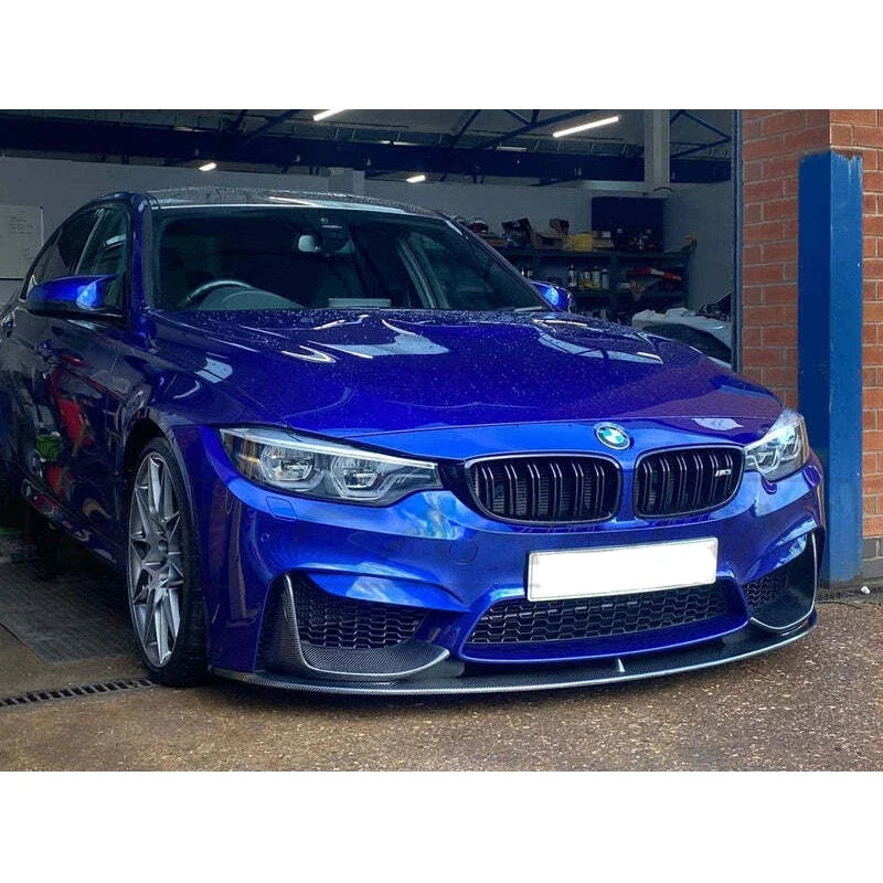 4Pcs 2012 to 2018 for BMW 3 Series F30 Look M3 Style Car Front Lip Bumper Diffuser Splitter Body Kit Glossy Black Carbon Look