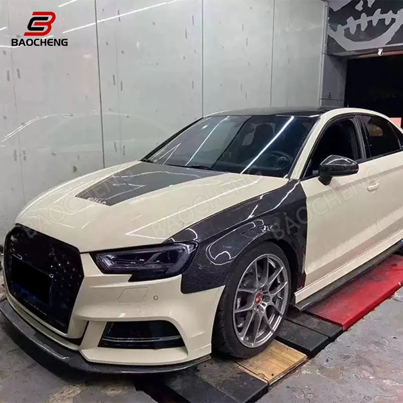 For Audi A3 S3 RS3 Modified and Upgraded Cabral Perfect Carbon Fiber Perforated Fender Side Fender Bodykit Car Accessories Parts