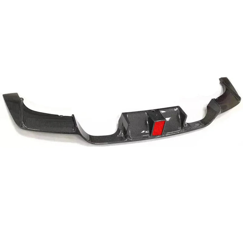 3X 2013 to 2018 for BMW 3 Series F30 Dedicated M3 Style Rear Bumper Lip Led Brake Light Diffuser Glossy Black Carbon Fiber Look