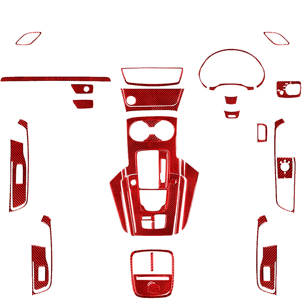 For Audi A3 S3 RS3 8V 2013-2019 Accessories Carbon Fiber Center Console Dashboard Air Vent Panel Trim Set Car Interior Sticker