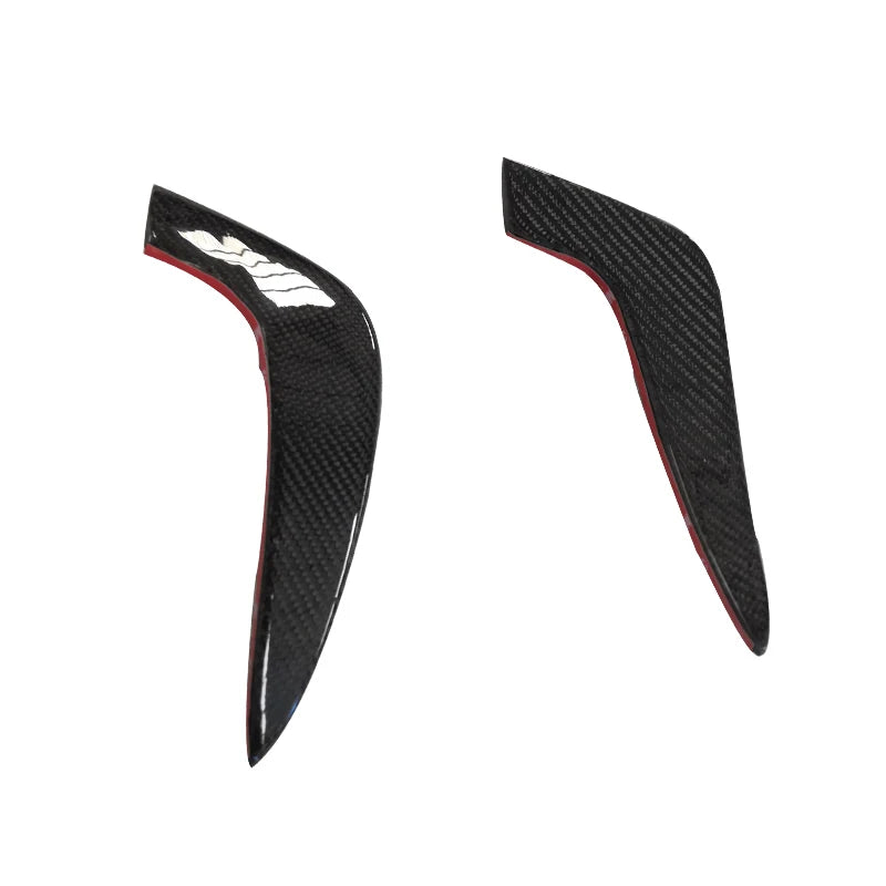 2 Piece Real Carbon Fiber Front Bumper Canard for Audi RS3 Front Bumper Lip Fin Splitter Spoiler Canard Bodykit FRP