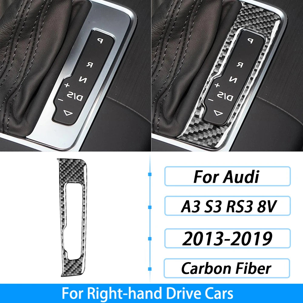 For Audi A3 S3 RS3 8V 2013-2019 Accessories Carbon Fiber Center Console Dashboard Air Vent Panel Trim Set Car Interior Sticker