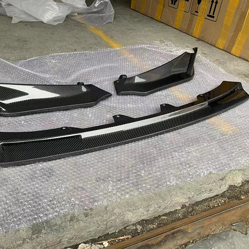 For BMW G80 G82 M3 M4 2021 2022 V Style Front Body Kit Real Carbon Fiber Car Bumper Spoiler Diffuser Splitter Lip Exterior Parts