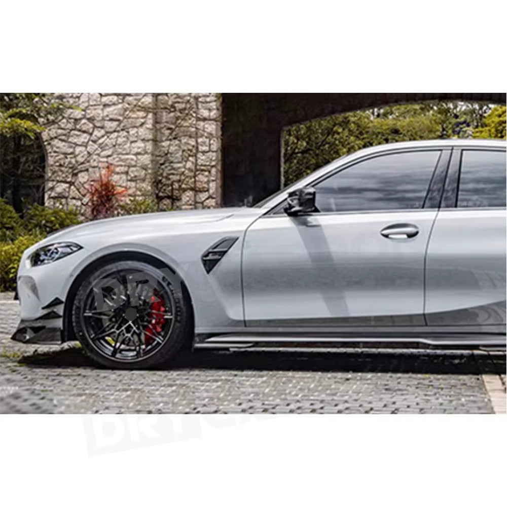 Fiber Front Rear Bumper Side Fender Trim Cover Side Spats Wheel Arch Trim for BMW 3 Series M3 G80 G81 2021+