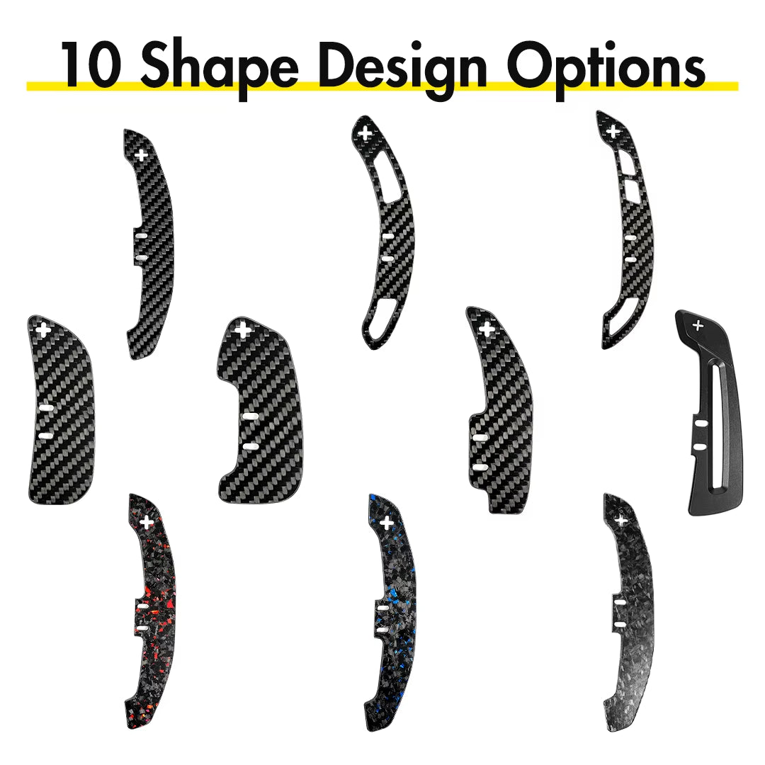 LED Magnetic Carbon Fiber Paddle Shifters for Audi B9 Series A1 A3 A5 A8 Q2 Q3 Q4 Q5 Q7 Q8 S1 S2 S3 S4 S5 SQ5 RS3 RS4 RS5 RSQ5