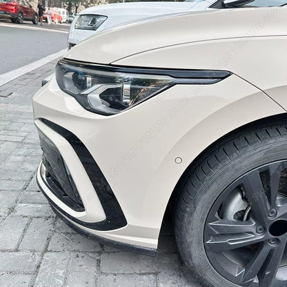 For VW Golf MK8 2020-2024 GTI GTD GTE R R-LINE TSI TDI Front Headlight Eyelids Eyebrow Splitter Stickers Cover ABS Accessories