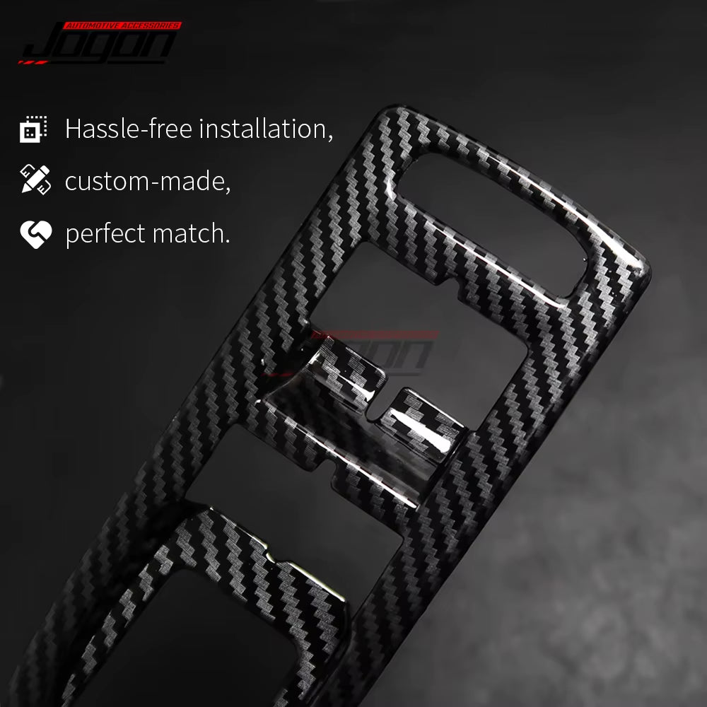 For Volkswagen for VW Golf 8 GTI R GTE GTD MK8 2020-2021Carbon Look Car Side Door Armrest Window Lift Switch Button Cover Trim