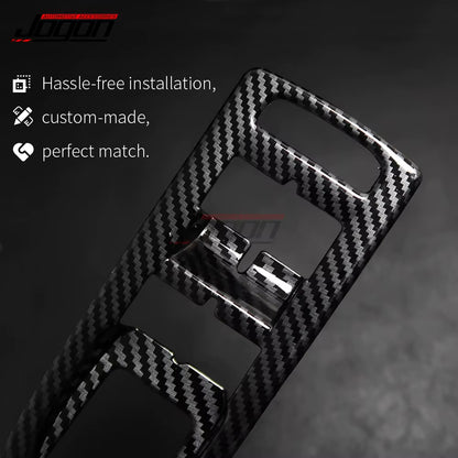 For Volkswagen for VW Golf 8 GTI R GTE GTD MK8 2020-2021Carbon Look Car Side Door Armrest Window Lift Switch Button Cover Trim