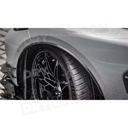 Fiber Front Rear Bumper Side Fender Trim Cover Side Spats Wheel Arch Trim for BMW 3 Series M3 G80 G81 2021+