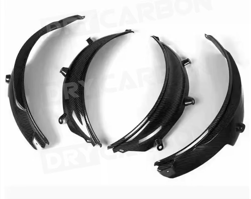 Fiber Front Rear Bumper Side Fender Trim Cover Side Spats Wheel Arch Trim for BMW 3 Series M3 G80 G81 2021+