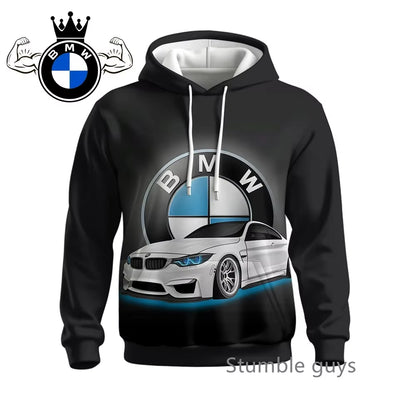 Men'S Autumn Long Sleeve Hoodie Sweatshirt Jacket Coat Fashion Sports Motorcycle Racing M Power Car Brand Modern