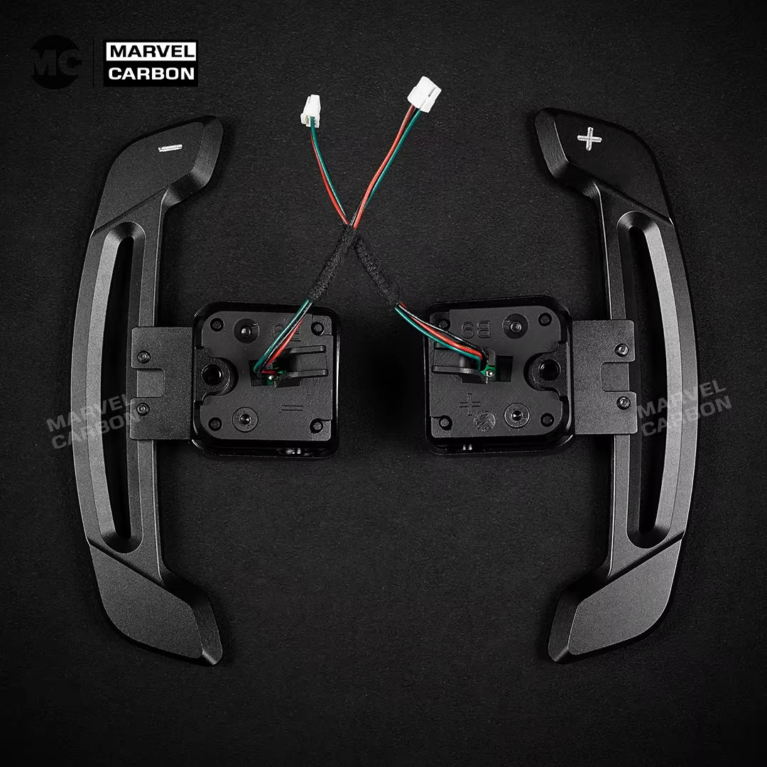 LED Magnetic Carbon Fiber Paddle Shifters for Audi B9 Series A1 A3 A5 A8 Q2 Q3 Q4 Q5 Q7 Q8 S1 S2 S3 S4 S5 SQ5 RS3 RS4 RS5 RSQ5