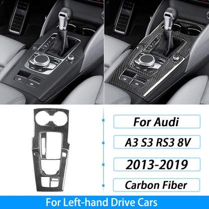 For Audi A3 S3 RS3 8V 2013-2019 Accessories Carbon Fiber Center Console Dashboard Air Vent Panel Trim Set Car Interior Sticker