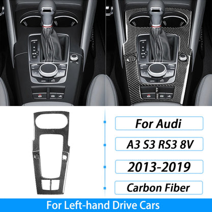 For Audi A3 S3 RS3 8V 2013-2019 Accessories Carbon Fiber Center Console Dashboard Air Vent Panel Trim Set Car Interior Sticker