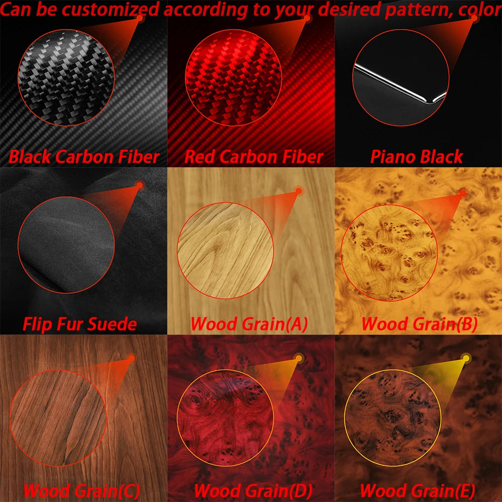 For Audi A3 S3 RS3 8V 2013-2019 Accessories Carbon Fiber Center Console Dashboard Air Vent Panel Trim Set Car Interior Sticker