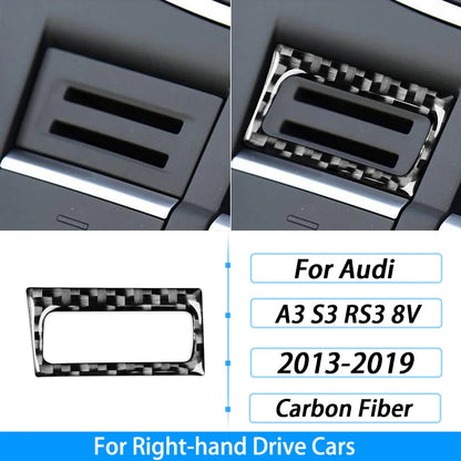 For Audi A3 S3 RS3 8V 2013-2019 Accessories Carbon Fiber Center Console Dashboard Air Vent Panel Trim Set Car Interior Sticker