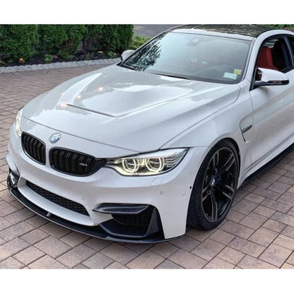4Pcs 2012 to 2018 for BMW 3 Series F30 Look M3 Style Car Front Lip Bumper Diffuser Splitter Body Kit Glossy Black Carbon Look