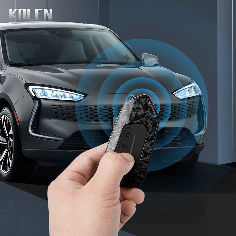 ABS Carbon Fiber Style Car Key Case Cover for VW Volkswagen Golf 8 MK8 GTI GTD R ID3 ID4 Cupra Skoda Octavia A8 Seat Leon MK4