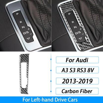 For Audi A3 S3 RS3 8V 2013-2019 Accessories Carbon Fiber Center Console Dashboard Air Vent Panel Trim Set Car Interior Sticker