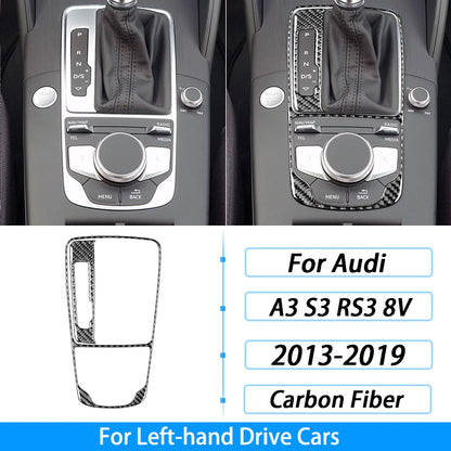 For Audi A3 S3 RS3 8V 2013-2019 Accessories Carbon Fiber Center Console Dashboard Air Vent Panel Trim Set Car Interior Sticker