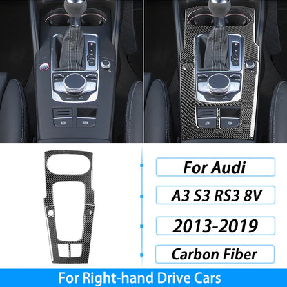 For Audi A3 S3 RS3 8V 2013-2019 Accessories Carbon Fiber Center Console Dashboard Air Vent Panel Trim Set Car Interior Sticker