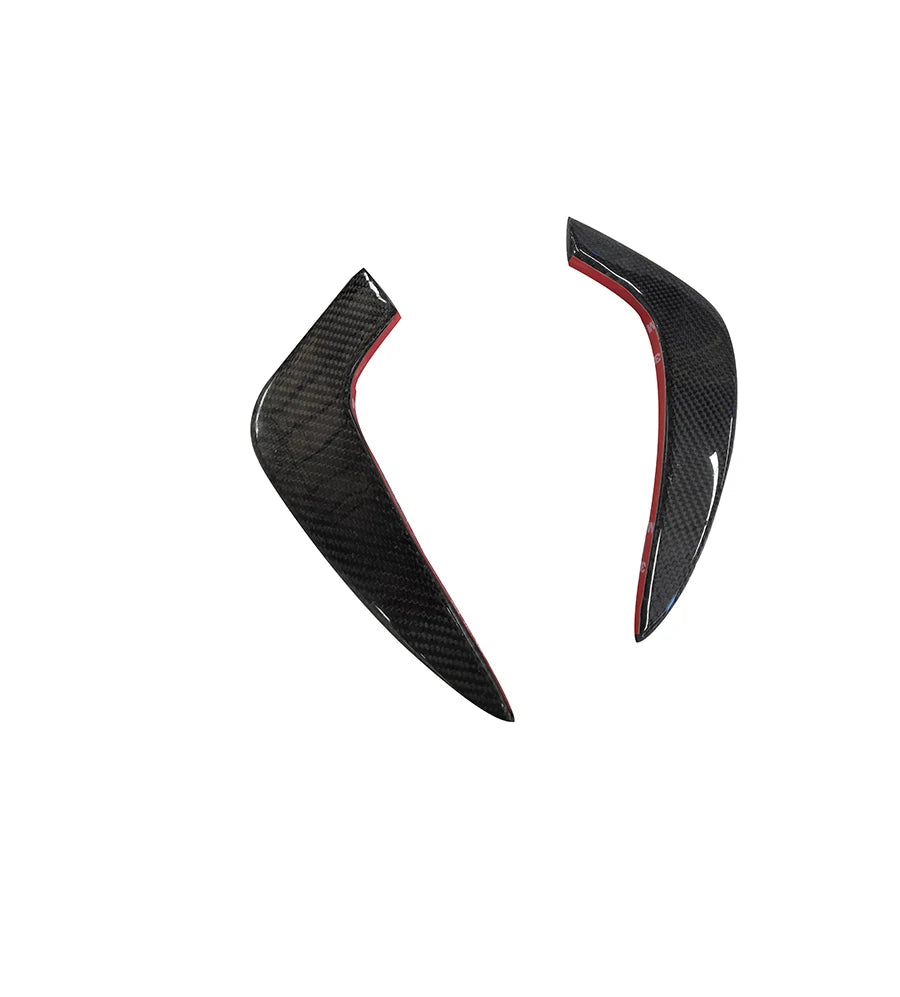 2 Piece Real Carbon Fiber Front Bumper Canard for Audi RS3 Front Bumper Lip Fin Splitter Spoiler Canard Bodykit FRP