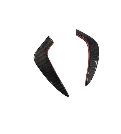 2 Piece Real Carbon Fiber Front Bumper Canard for Audi RS3 Front Bumper Lip Fin Splitter Spoiler Canard Bodykit FRP