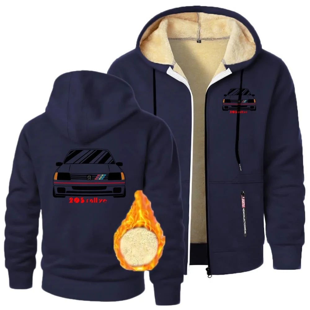 Wrc 205 Gti Car Rallye Racing Sportwear Lambswool Sweatshirt Men Women Hoodies Coats Winter Thick Jacket Adventure Youth Outwear