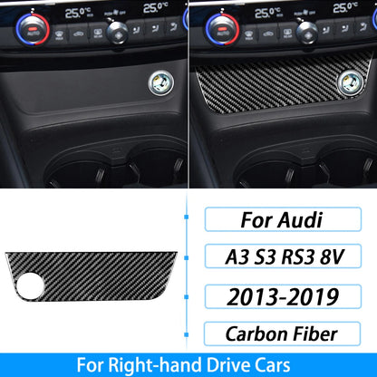 For Audi A3 S3 RS3 8V 2013-2019 Accessories Carbon Fiber Center Console Dashboard Air Vent Panel Trim Set Car Interior Sticker