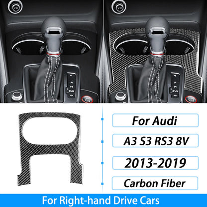 For Audi A3 S3 RS3 8V 2013-2019 Accessories Carbon Fiber Center Console Dashboard Air Vent Panel Trim Set Car Interior Sticker