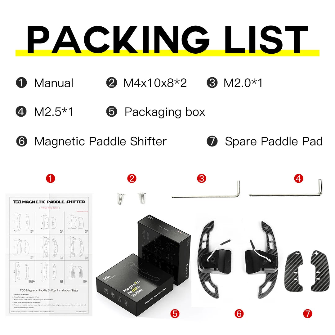 Carbon Fiber Steering Wheel Magnetic Paddle Shifter for Volkswagen Golf 8 MK8 CC GTI R Car Modified Interior