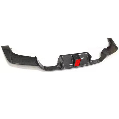 3X 2013 to 2018 for BMW 3 Series F30 Dedicated M3 Style Rear Bumper Lip Led Brake Light Diffuser Glossy Black Carbon Fiber Look