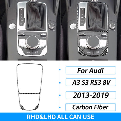 For Audi A3 S3 RS3 8V 2013-2019 Accessories Carbon Fiber Center Console Dashboard Air Vent Panel Trim Set Car Interior Sticker