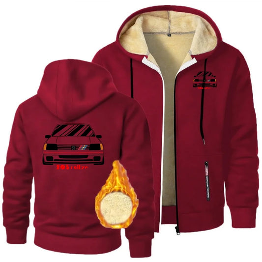 Wrc 205 Gti Car Rallye Racing Sportwear Lambswool Sweatshirt Men Women Hoodies Coats Winter Thick Jacket Adventure Youth Outwear