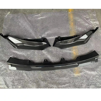 For BMW G80 G82 M3 M4 2021 2022 V Style Front Body Kit Real Carbon Fiber Car Bumper Spoiler Diffuser Splitter Lip Exterior Parts