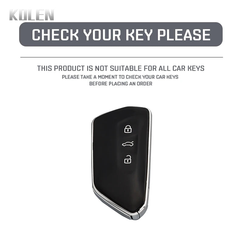ABS Carbon Fiber Style Car Key Case Cover for VW Volkswagen Golf 8 MK8 GTI GTD R ID3 ID4 Cupra Skoda Octavia A8 Seat Leon MK4