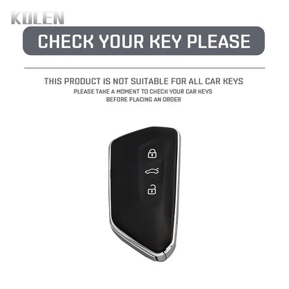 ABS Carbon Fiber Style Car Key Case Cover for VW Volkswagen Golf 8 MK8 GTI GTD R ID3 ID4 Cupra Skoda Octavia A8 Seat Leon MK4