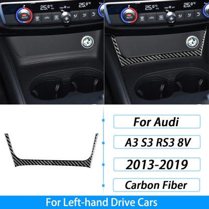 For Audi A3 S3 RS3 8V 2013-2019 Accessories Carbon Fiber Center Console Dashboard Air Vent Panel Trim Set Car Interior Sticker