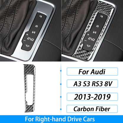 For Audi A3 S3 RS3 8V 2013-2019 Accessories Carbon Fiber Center Console Dashboard Air Vent Panel Trim Set Car Interior Sticker